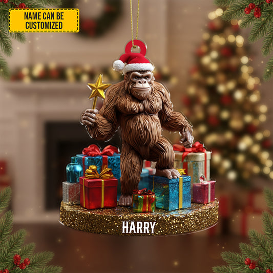 Personalized Sasquatch Christmas Tree Baubles – Funny Christmas Ornament