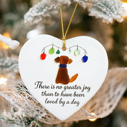 Dog Lover's Christmas Ceramic Ornament