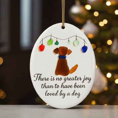 Dog Lover's Christmas Ceramic Ornament