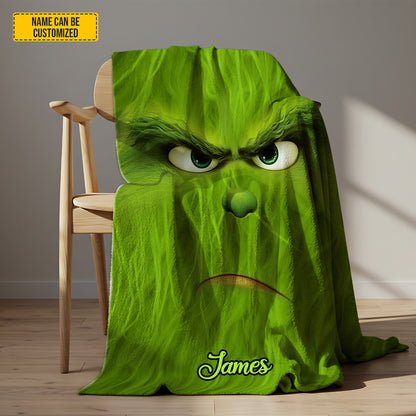 Personalized Funny Face Christmas Blanket