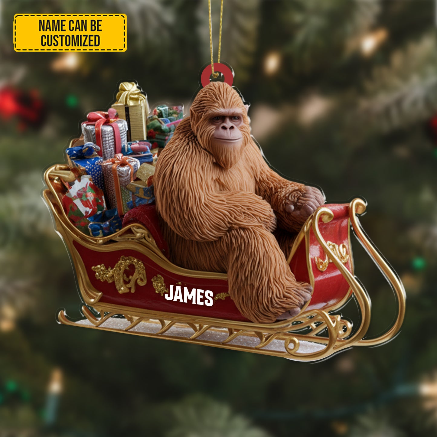 Personalized Sasquatch Gift Christmas – Funny Christmas Ornament