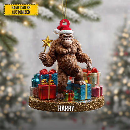 Personalized Sasquatch Christmas Tree Baubles – Funny Christmas Ornament