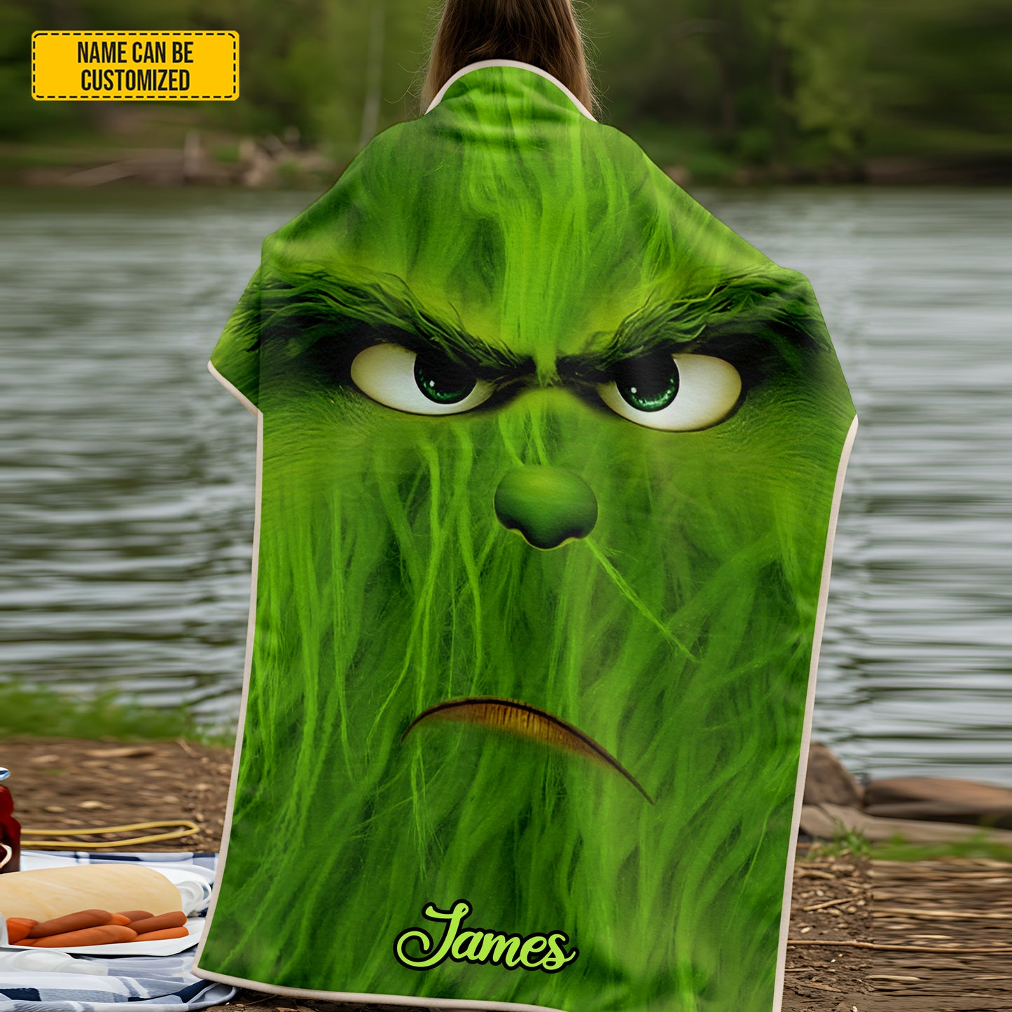 Personalized Funny Face Christmas Blanket