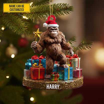 Personalized Sasquatch Christmas Tree Baubles – Funny Christmas Ornament