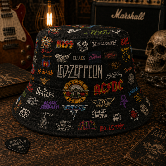 Classic Rock All Over Bucket Hat Version 3