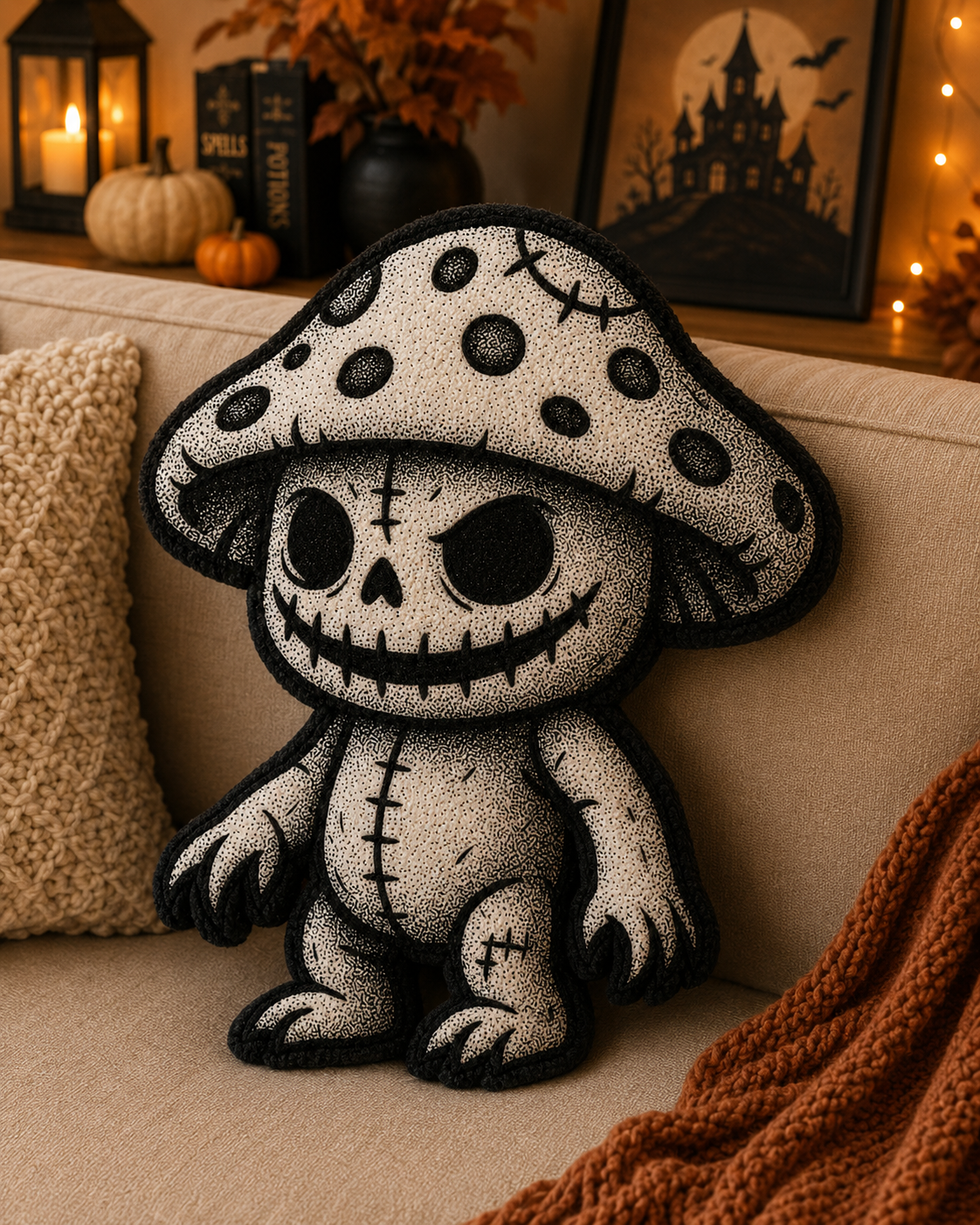 Personalized Mushroom Monster Custom Shaped Pillow