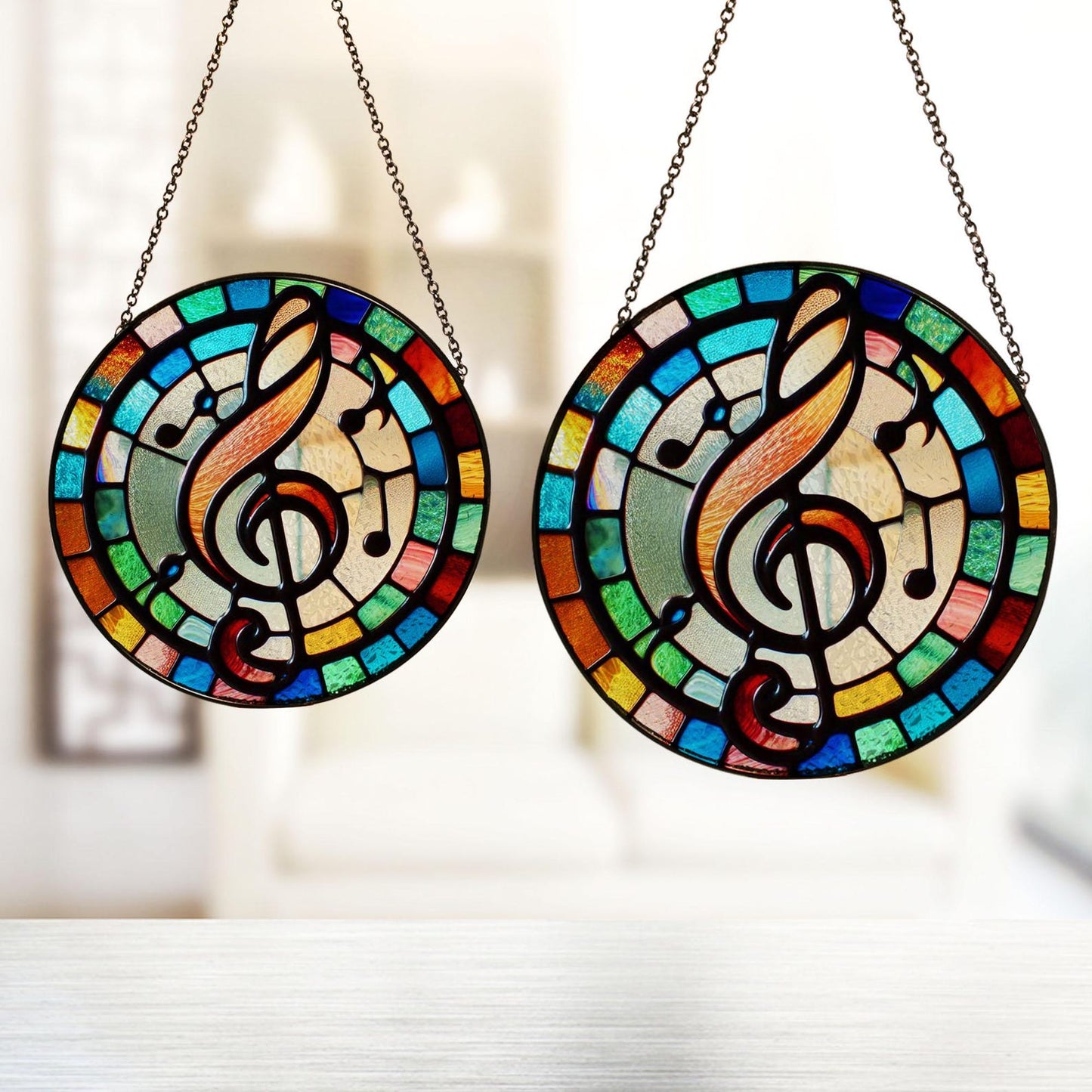 Music Note Acrylic Window Hangings