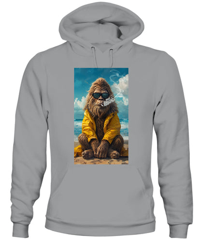 Too Cool To Squatch – Retro Bigfoot Beach Shirt