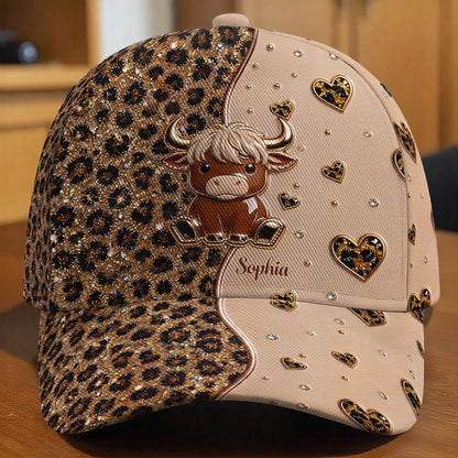 Personalized Cute Highland Cow Classic Cap