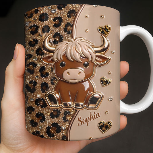 Personalized Cute Highland Cow Coffee Mug