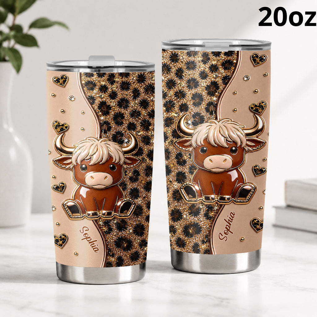 Personalized Cute Highland Cow Tumbler