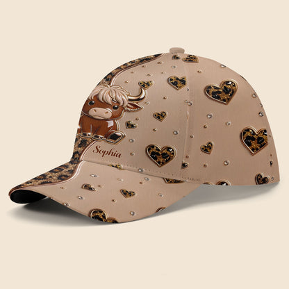 Personalized Cute Highland Cow Classic Cap