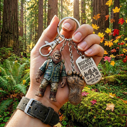 Bigfoot Pathfinder Adventure Hiking Keychain