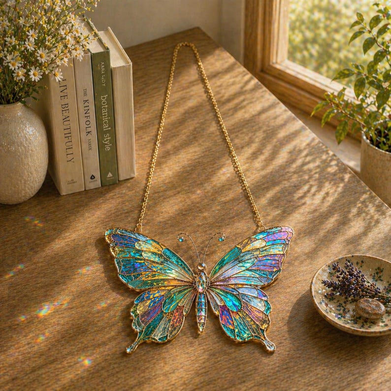 Iridescent Butterfly - Butterfly Window Hanging Suncatcher Acrylic