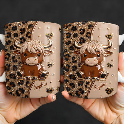 Personalized Cute Highland Cow Coffee Mug