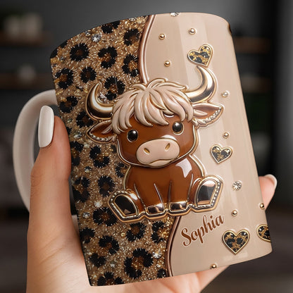 Personalized Cute Highland Cow Coffee Mug