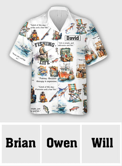 Love Fishing - Personalized Fishing Hawaiian Shirt