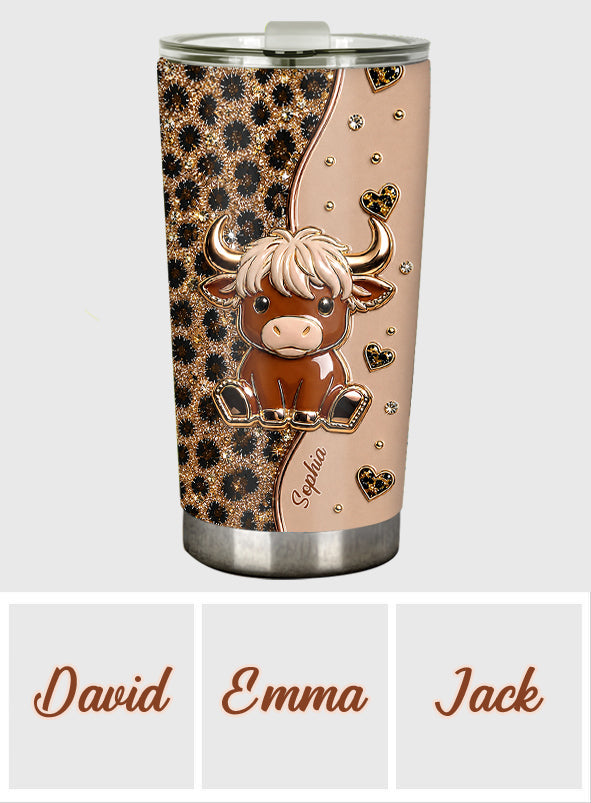 Personalized Cute Highland Cow Tumbler