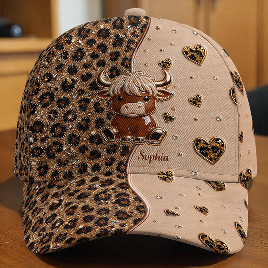 Personalized Cute Highland Cow Classic Cap