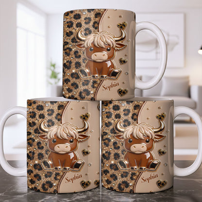 Personalized Cute Highland Cow Coffee Mug