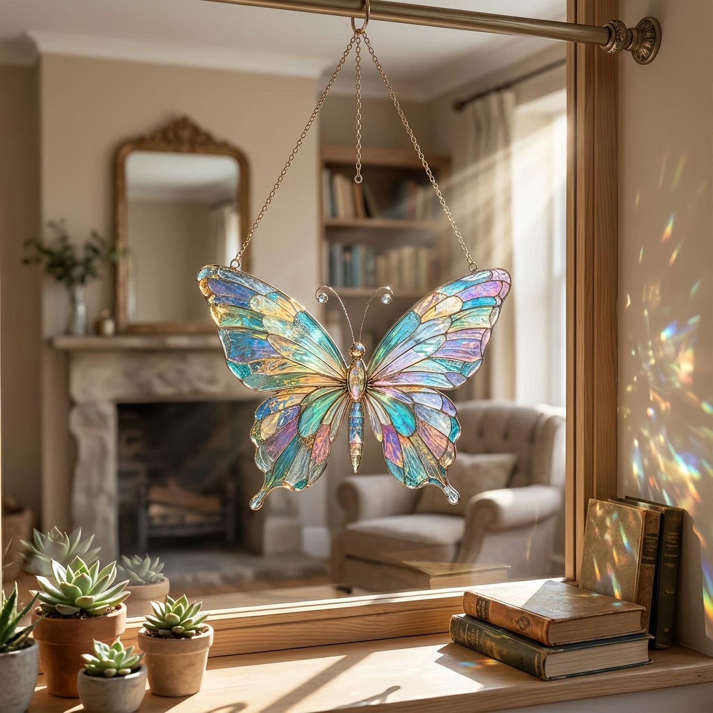 Iridescent Butterfly - Butterfly Window Hanging Suncatcher Acrylic