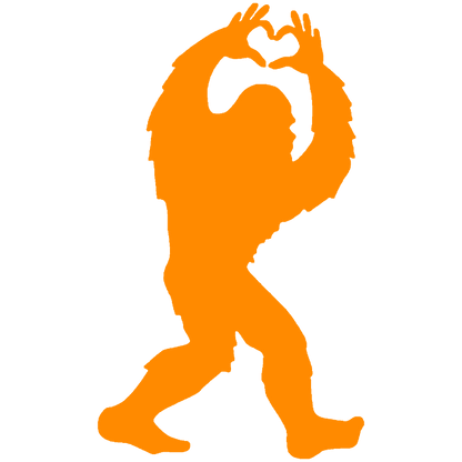 Heart Hands Bigfoot Vinyl Stickers