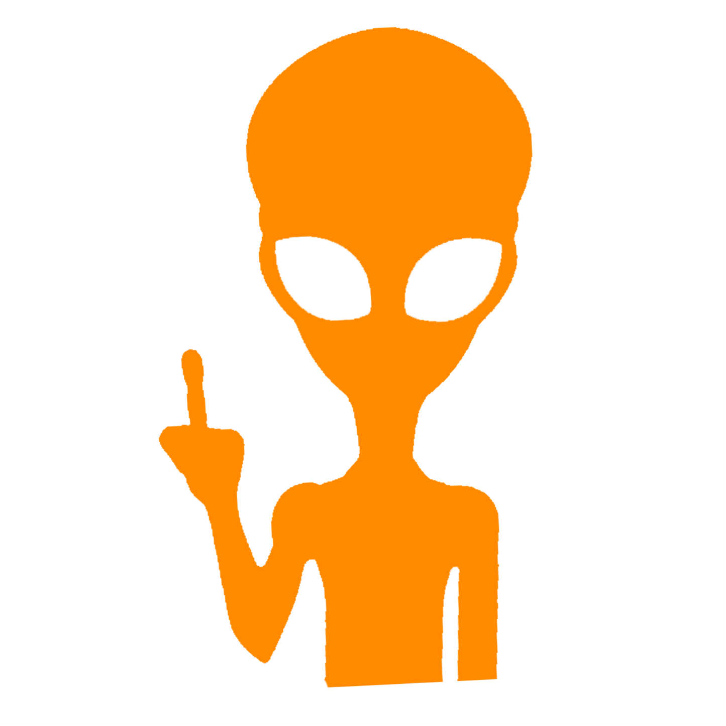 Alien Says No – UFO Vinyl Sticker