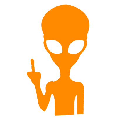 Alien Says No – UFO Vinyl Sticker