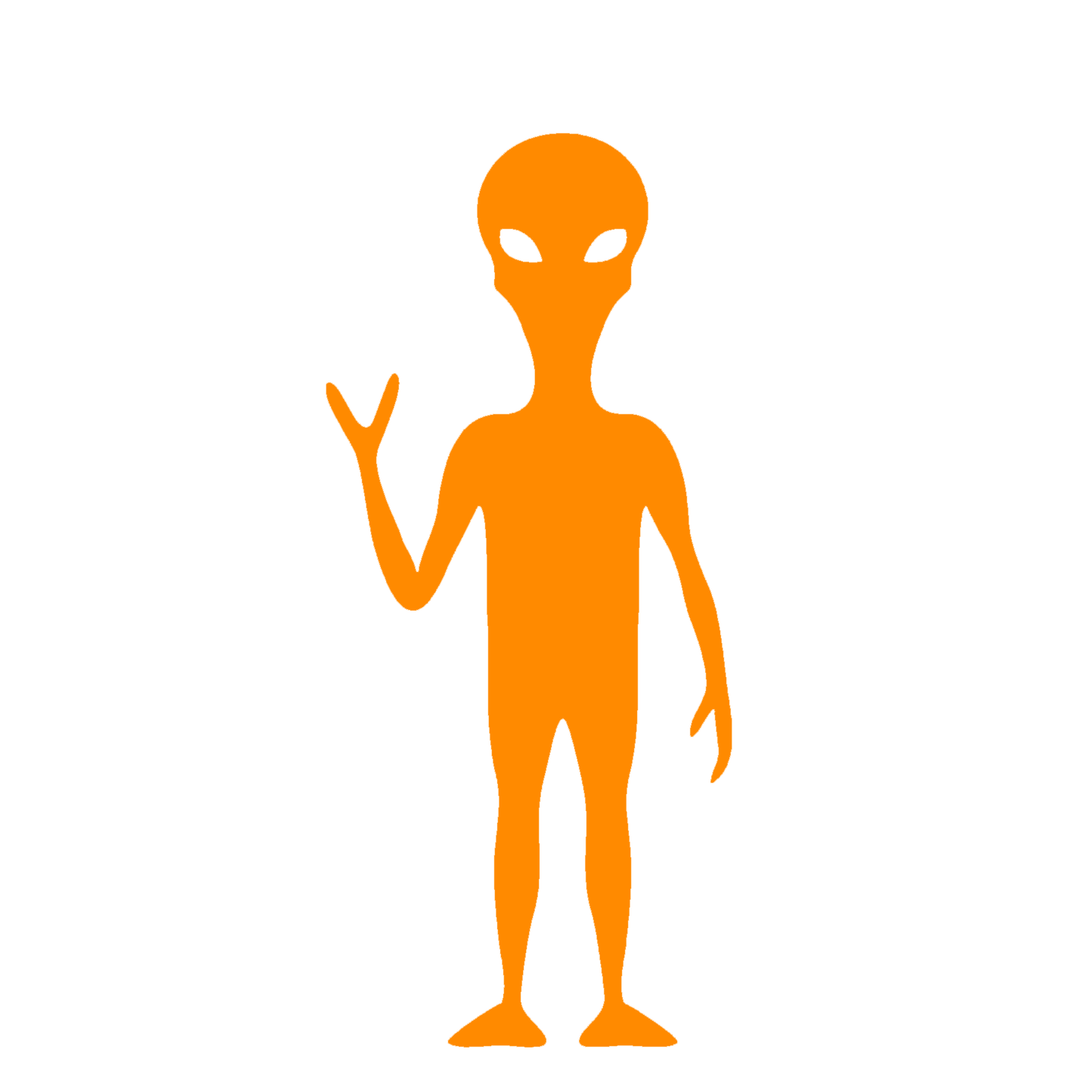 Alien Middle Finger Sticker
