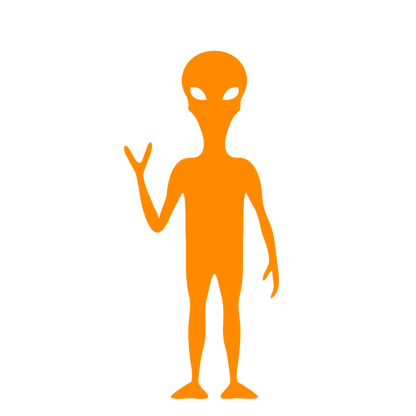 Alien Middle Finger Sticker