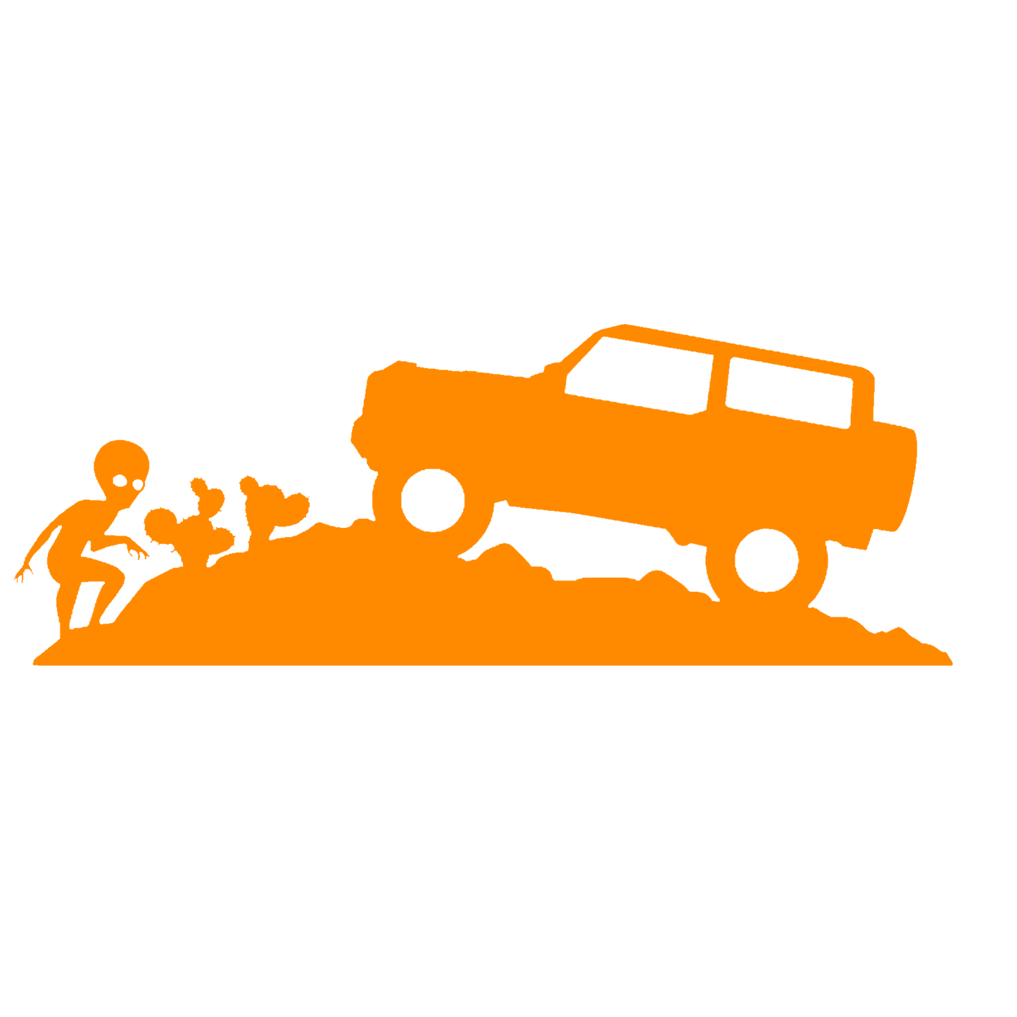 UFO & Alien Desert Encounter Sticker