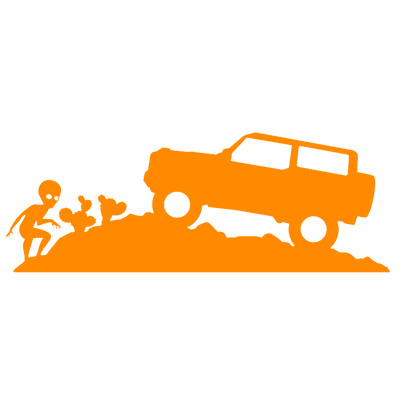 UFO & Alien Desert Encounter Sticker