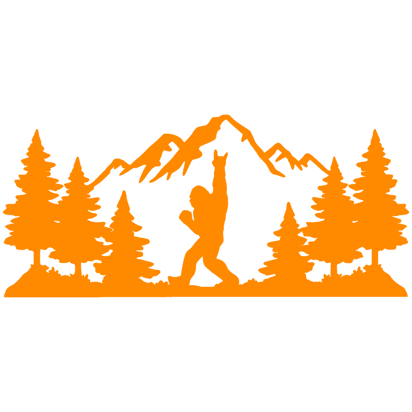 Sasquatch Mountain Rocker Vinyl Sticker