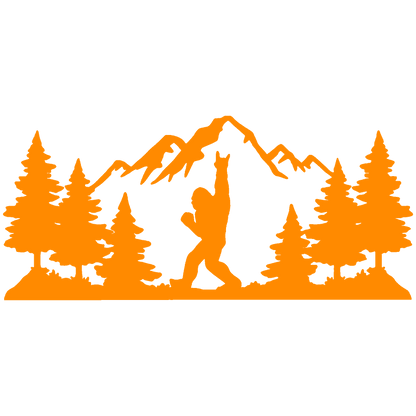 Sasquatch Mountain Rocker Vinyl Sticker