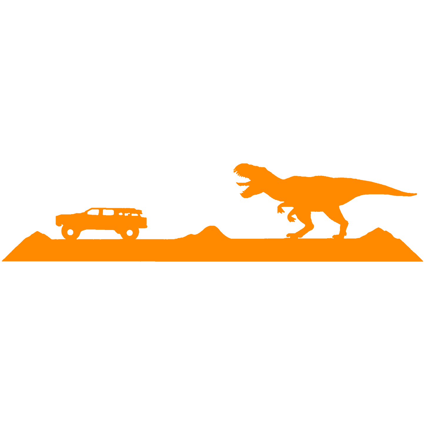 Jurassic Car Chase Sticker