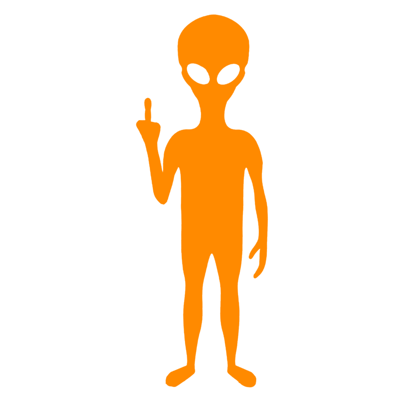 Alien Middle Finger Sticker