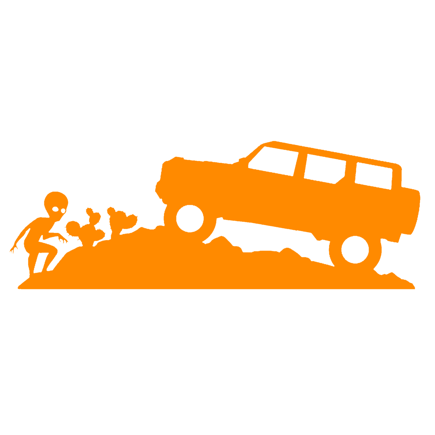 UFO & Alien Desert Encounter Sticker