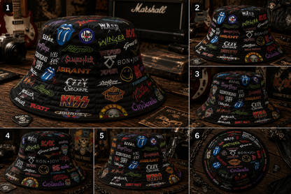 Classic Rock All Over Bucket Hat Version 2