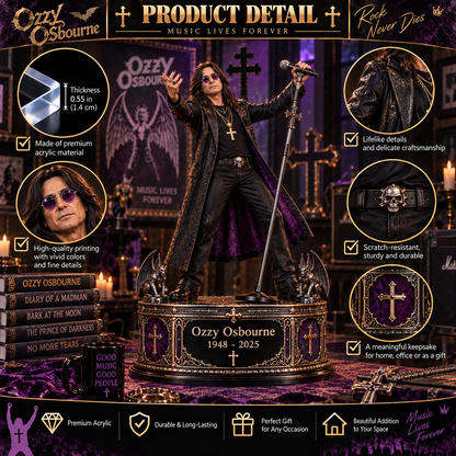 Ozzy Osbourne Prince of Darkness – Collectible Acrylic Plaque