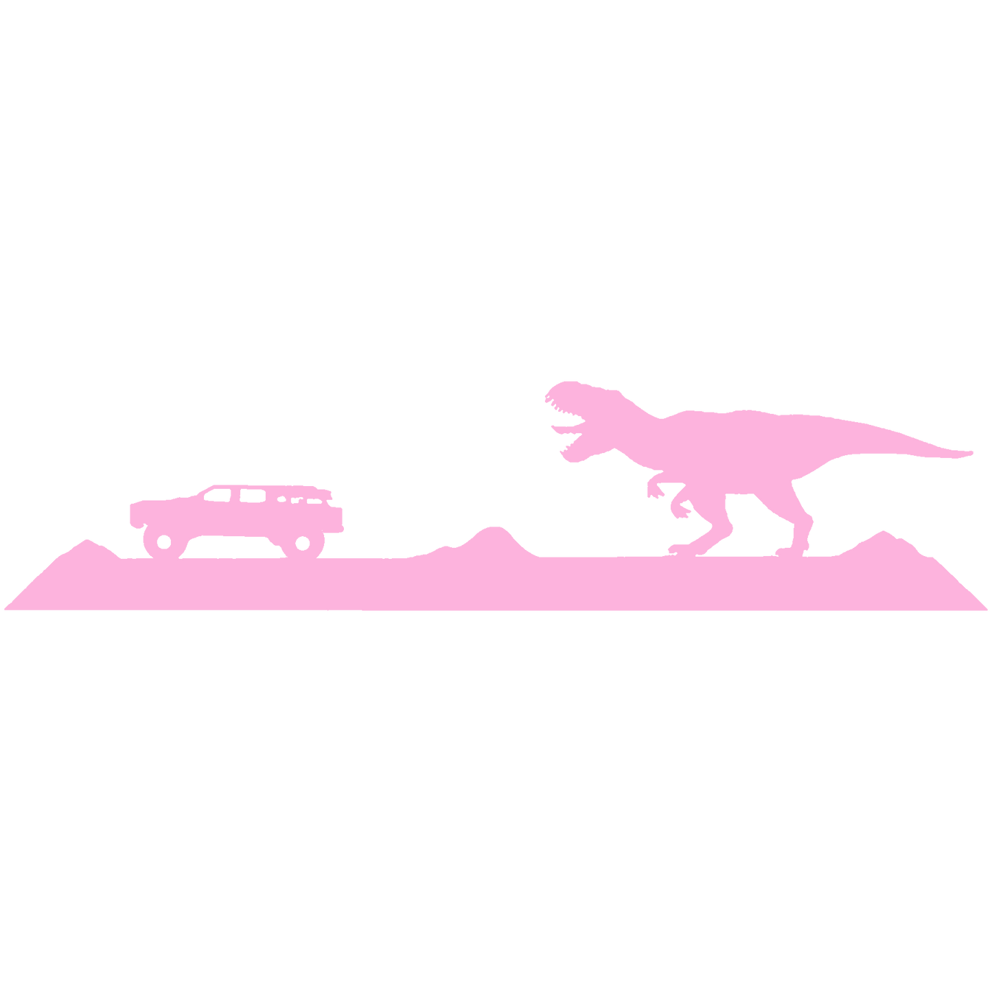 Jurassic Car Chase Sticker