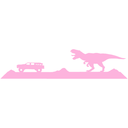 Jurassic Car Chase Sticker