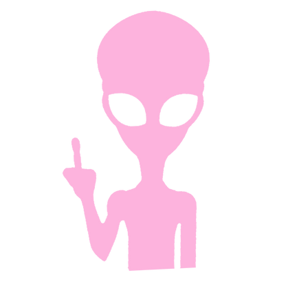 Alien Says No – UFO Vinyl Sticker