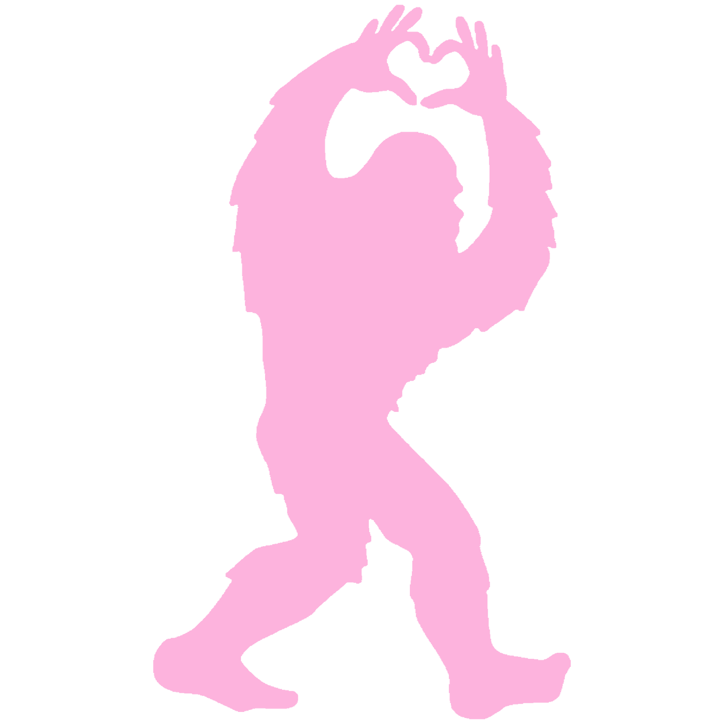 Heart Hands Bigfoot Vinyl Stickers