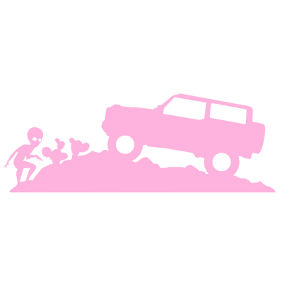UFO & Alien Desert Encounter Sticker