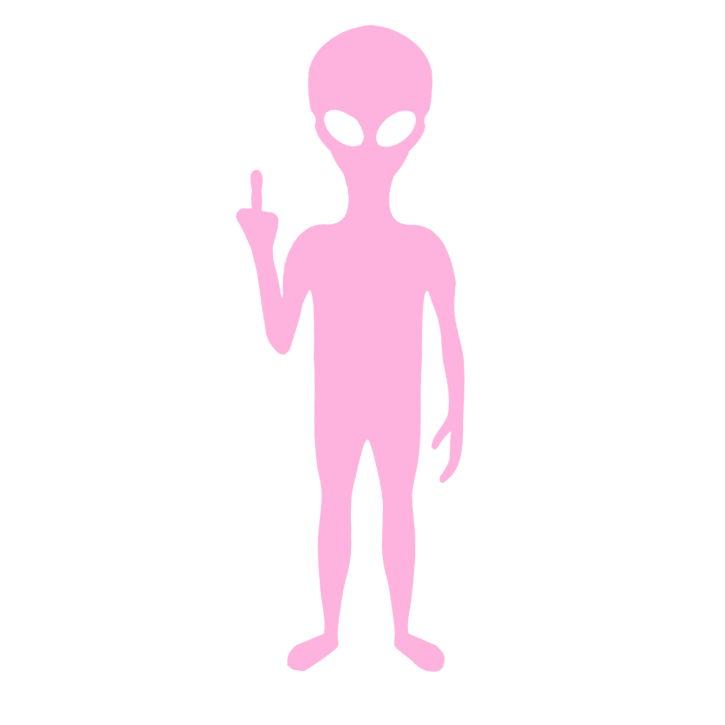 Alien Middle Finger Sticker