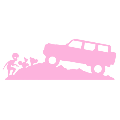 UFO & Alien Desert Encounter Sticker
