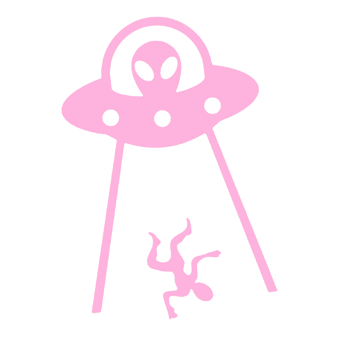 UFO & Alien Beam Up Sticker