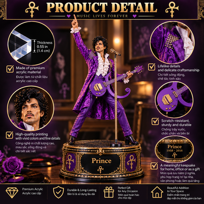 Prince Purple Rain Legend – Collectible Acrylic Plaque