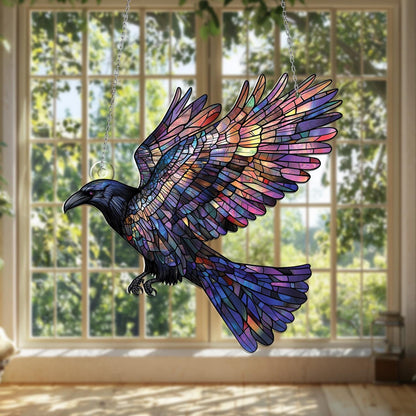 Raven Crow Color Acrylic Window Hanging