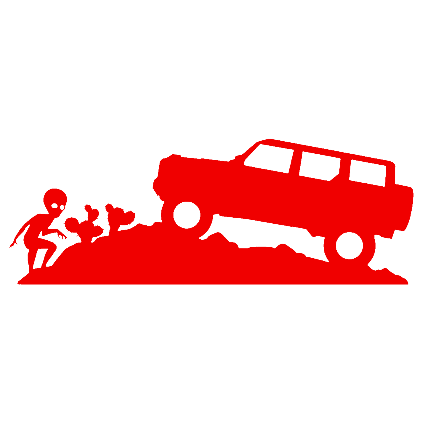 UFO & Alien Desert Encounter Sticker